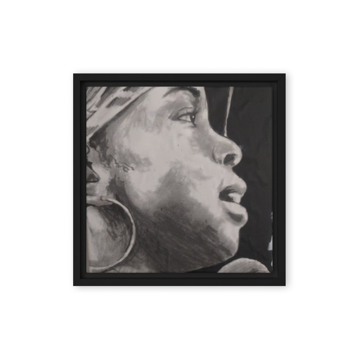 Lauryn Hill Unplugged Painting by The Gritz on Framed Canvas