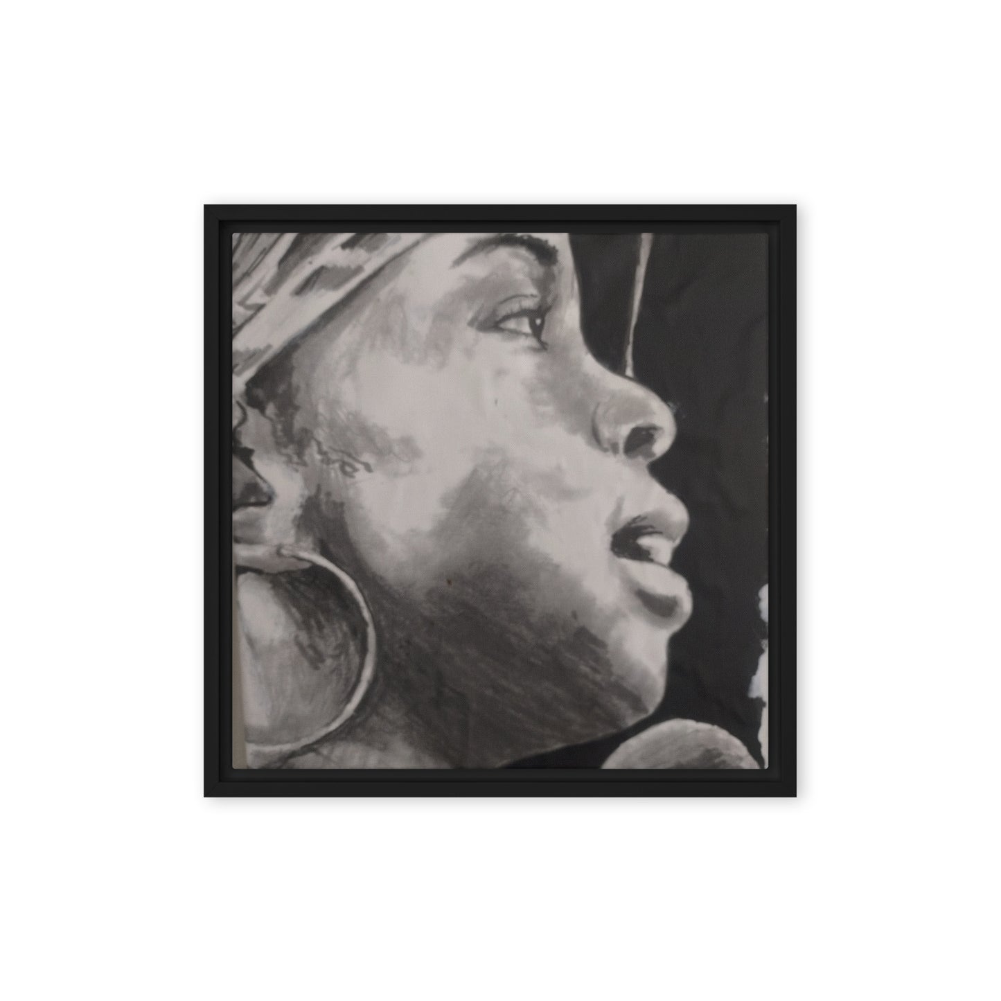 Lauryn Hill Unplugged Painting by The Gritz on Framed Canvas