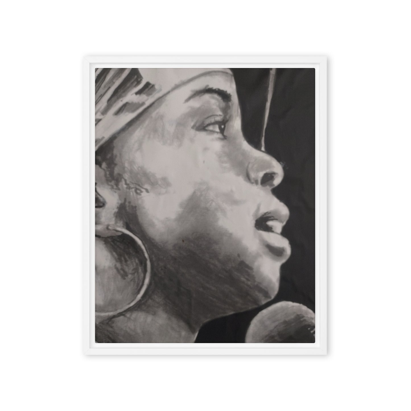 Lauryn Hill Unplugged Painting by The Gritz on Framed Canvas