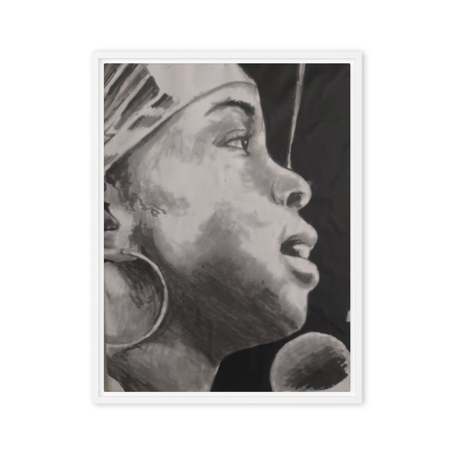 Lauryn Hill Unplugged Painting by The Gritz on Framed Canvas