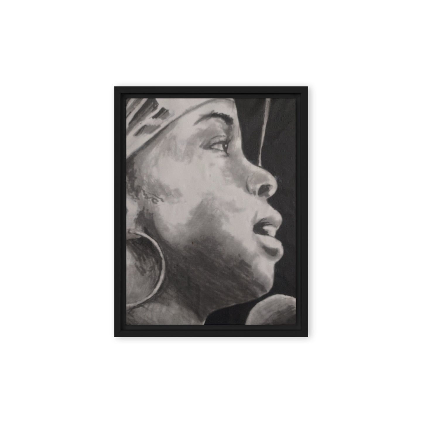 Lauryn Hill Unplugged Painting by The Gritz on Framed Canvas