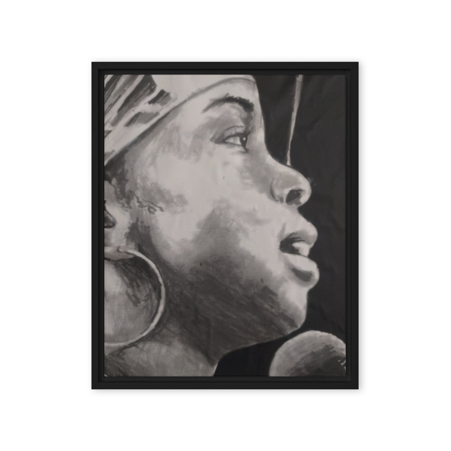Lauryn Hill Unplugged Painting by The Gritz on Framed Canvas