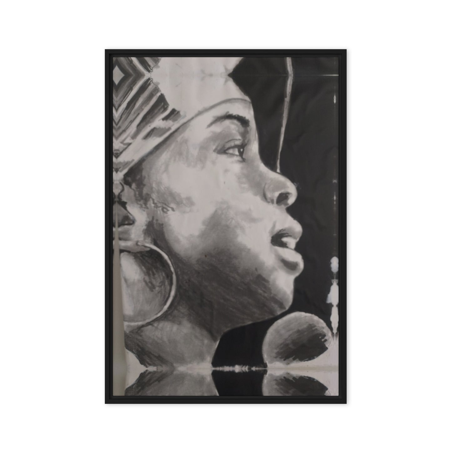 Lauryn Hill Unplugged Painting by The Gritz on Framed Canvas